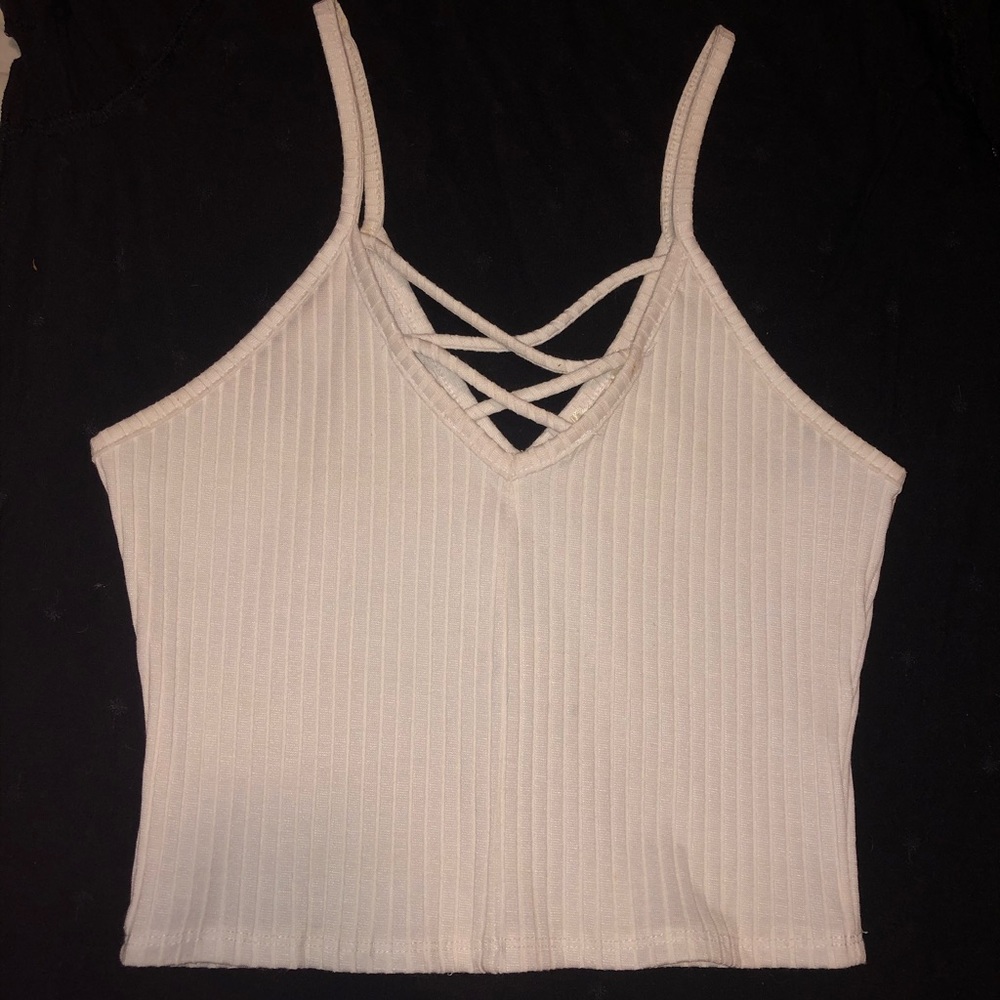Bozzolo white tank crop top